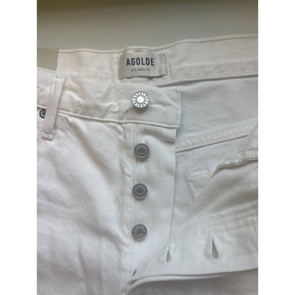 Agoldie Women's Jean Shorts Plus Size 32 (14) Parker Long Denim Short Dough NEW - Picture 4 of 11